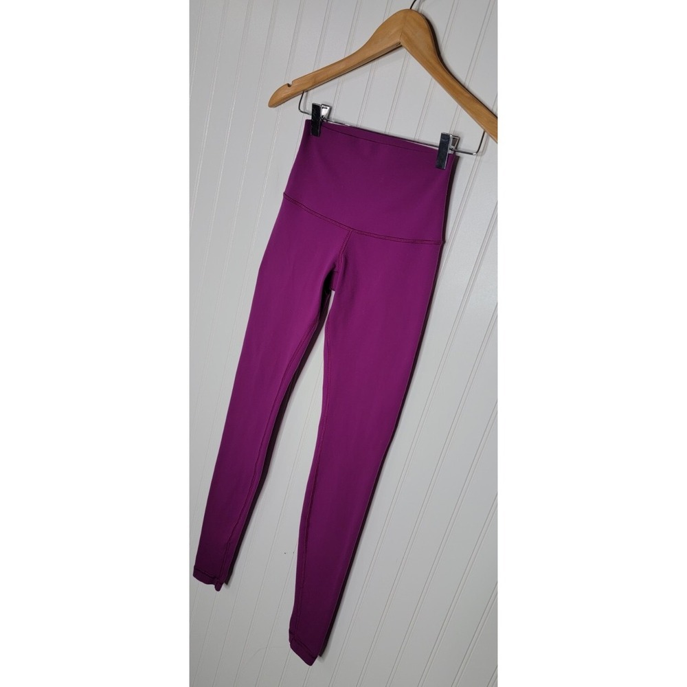 Lululemon Wunder Under Leggings High Rise 30" Inseam Women's Size 2 Purple - Picture 2 of 7